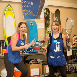 Rummage 2019 JLSB Members selling sporting goods